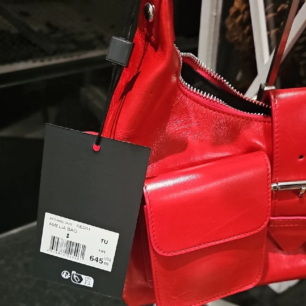 The Kooples Vibrant Red Shoulder Bag